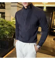 Slim-fit Men's Wedding Dress Banquet Performance Shirt - Image 8