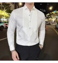 Slim-fit Men's Wedding Dress Banquet Performance Shirt - Image 7