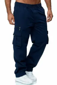 Men's Casual Multi-pocket Loose Straight Cargo Pants - Image 10
