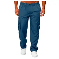 Men's Casual Multi-pocket Loose Straight Cargo Pants - Image 2