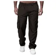 Men's Casual Multi-pocket Loose Straight Cargo Pants - Image 3